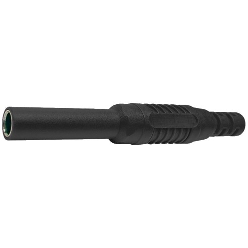 4mm CAT II 600V banaanstekker - Zwart