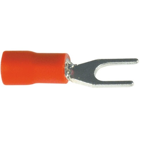 Insulated fork terminal 3.2mm 19A - Red