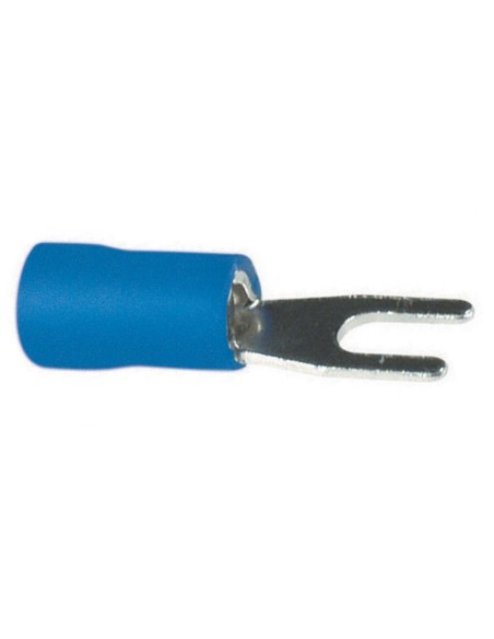Gabelförmiger isolierter Kabelschuh 3,2mm 27A - Blau