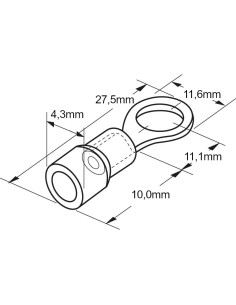 Cosses isolées 6.5mm 19A -... 2