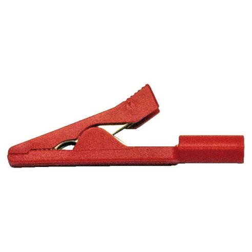 Insulated crocodile 10A red 41mm