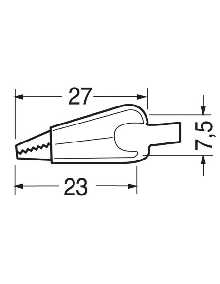 Black insulated crocodile 23mm