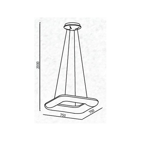 V-TAC VT-7751 3964 LED Square Pendant...