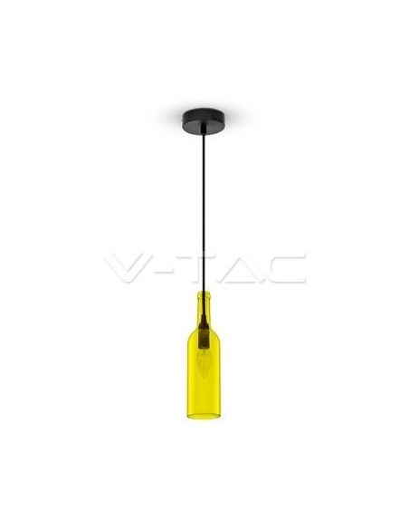 V-TAC VT-7558-Y 3773 LED Glass Bottle Chandelier with E14 Lampholder (Max 60W) Colour Yellow