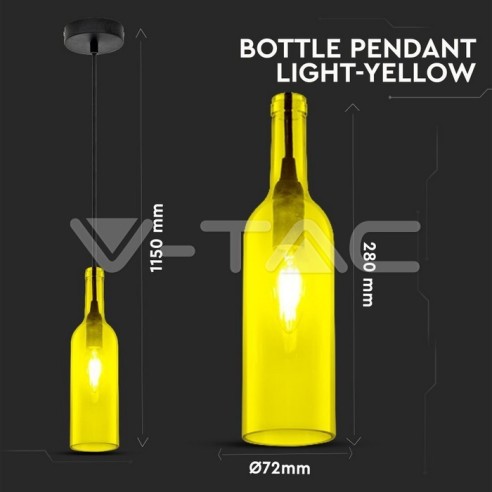 V-TAC VT-7558-Y 3773 LED Glass Bottle...