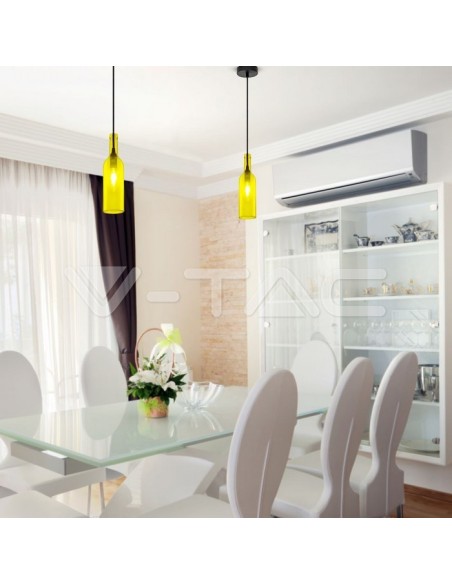 V-TAC VT-7558-Y 3773 Lámpara de cristal LED con portalámparas E14 (máx. 60W) Color Amarillo