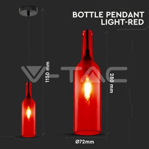 V-TAC VT-7558-R 3769 LED Glass Bottle...