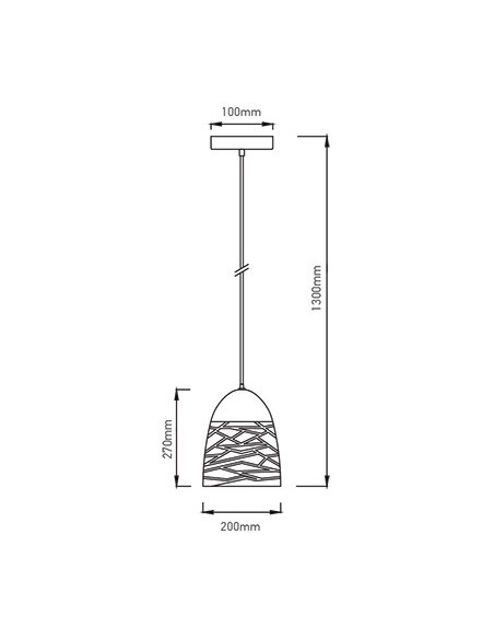 V-TAC VT-7200-MG 3822 Satijn Metalen LED Kroonluchter met E27 Lamphouder (Max 60W) Kleur Mat Grijs