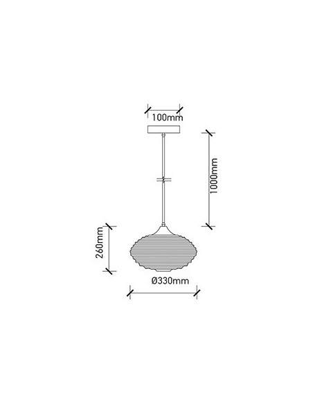 V-TAC VT-7350-HT 3879 LED-Kronleuchter aus geriffeltem Glas und Metall mit E27-Fassung (max. 60W) Klar