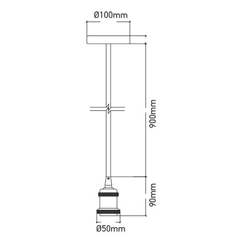 V-TAC VT-7555-MG 3844 Suspension...