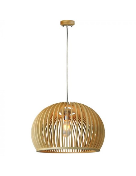V-TAC VT-4280 40541 LED Wooden Suspension Chandelier with E27 lampholder (Max 60W) Round shade d: 440*280mm 1mt Cable