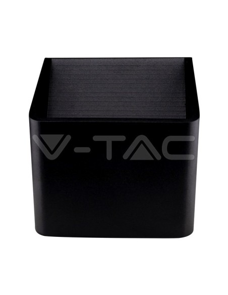 V-TAC VT-758 7084 Lampada LED da Muro Quadrata LED COB 5W Colore Nero Satinato Fascio Luminoso Superiore e Inferiore 3000K IP20