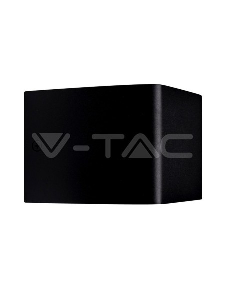 V-TAC VT-758 7084 LED Square Wall Light LED COB 5W Satin Black Colour Top and Bottom Light Beam 3000K IP20