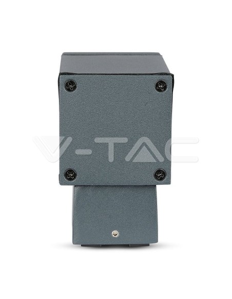 V-TAC VT-841 8626 Applique murale à LED avec GU10 inférieur Couleur du faisceau lumineux Gris foncé IP44