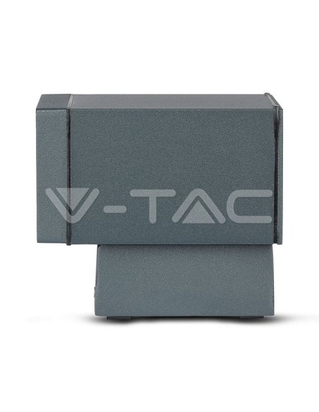 V-TAC VT-841 8626 LED-Wandleuchte mit GU10 Unterer Lichtstrahl Farbe Dunkelgrau IP44