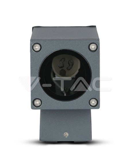 V-TAC VT-841 8626 LED Wall Lamp with GU10 Lower Light Beam Colour Dark Grey IP44