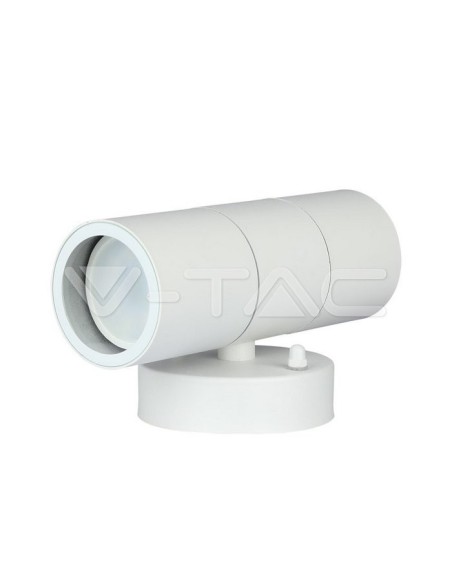 V-TAC VT-7622 7570 Ronde LED Wandlamp 2 GU10 (Max 2*35W) IP44 Mat Wit