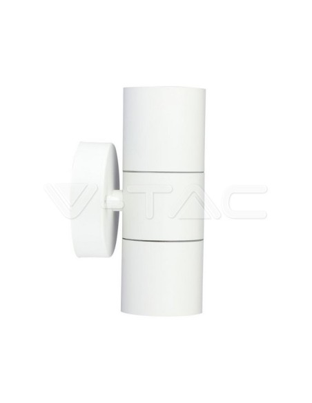 V-TAC VT-7622 7570 Ronde LED Wandlamp 2 GU10 (Max 2*35W) IP44 Mat Wit