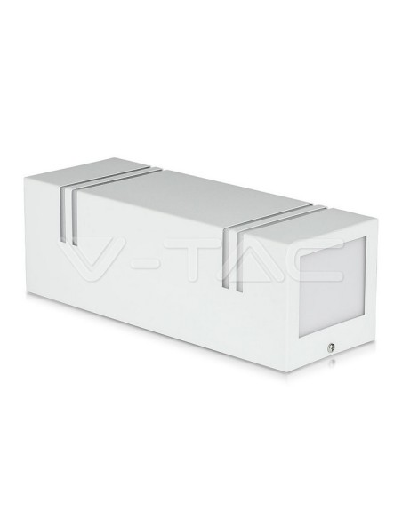 V-TAC VT-7662 7543 Portafaretto LED da Muro Quadrato 2 GU10 (Max 2*11W) Colore Bianco IP44