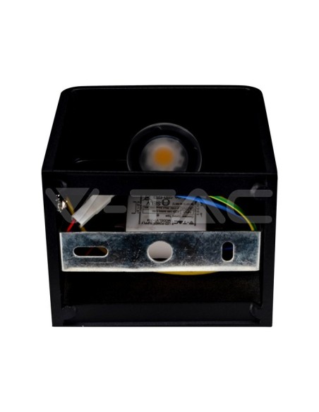 V-TAC VT-758 7094 LED Square Wall Light LED COB 5W Satin Black Colour Top and Bottom Light Beam 4000K IP20
