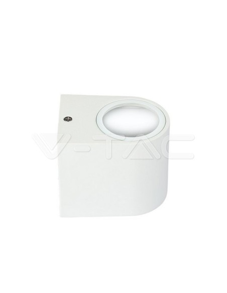 V-TAC VT-7651 7540 Runde LED-Wandleuchte GU10 (Max 35W) Weiß IP44