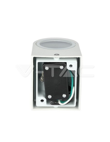 V-TAC VT-7651 7540 Portafaretto LED da Muro Rotondo GU10 (Max 35W) Colore Bianco IP44