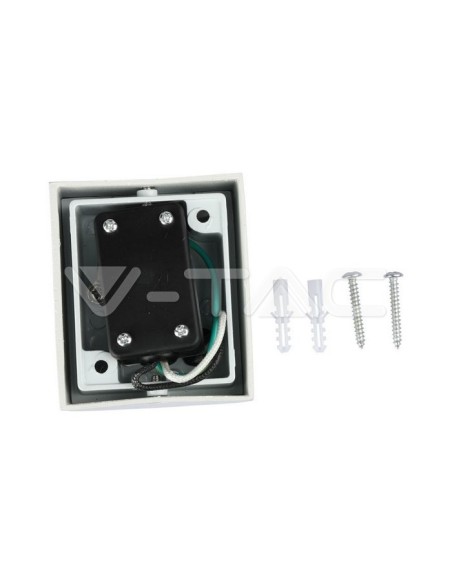 V-TAC VT-7651 7540 Runde LED-Wandleuchte GU10 (Max 35W) Weiß IP44