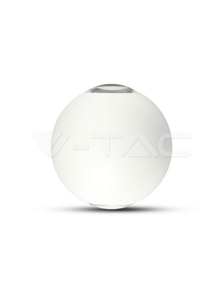 V-TAC VT-836 8306 LED Lámpara de pared esférica 6W Haz de luz doble Gris 4000K IP65