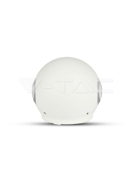 V-TAC VT-836 8306 LED Sferische Wandlamp 6W Dual Light Beam Grijs 4000K IP65