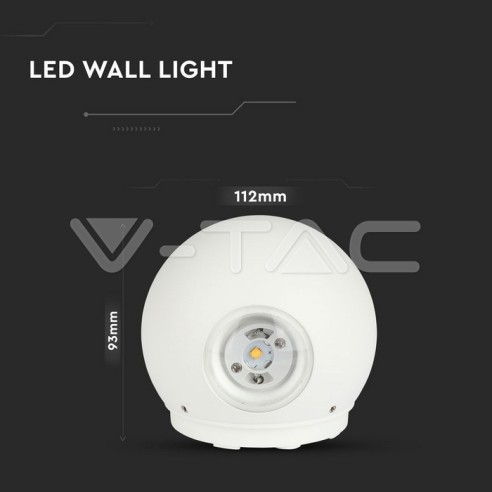 V-TAC VT-836 Lampe murale sphérique à...