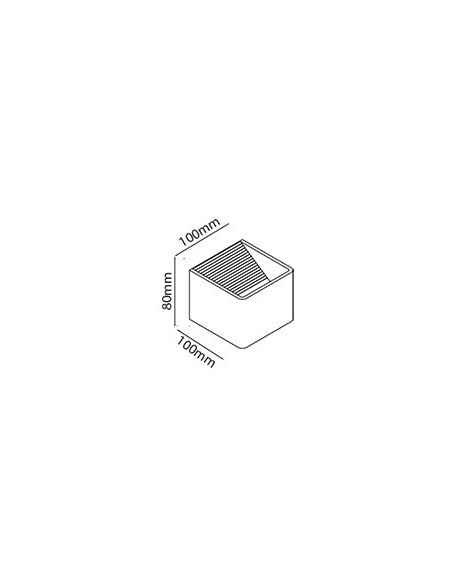 V-TAC VT-758 7095 Square LED COB Wall Light 5W Satin White Colour Upper and Lower Light Beam 4000K IP20