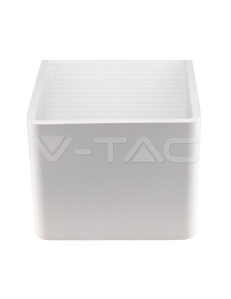 V-TAC VT-758 7095 Square LED COB Wall Light 5W couleur blanc satiné Faisceau lumineux supérieur et inférieur 4000K IP20