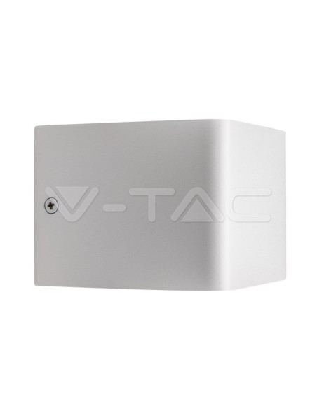V-TAC VT-758 7095 Square LED COB Wall Light 5W Satin White Colour Upper and Lower Light Beam 4000K IP20