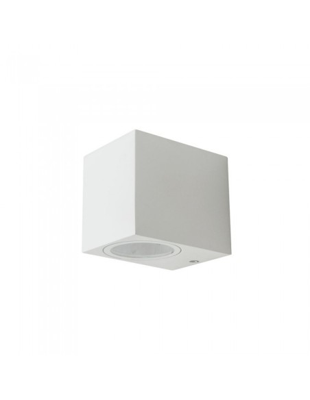 V-TAC VT-7651 7539 Portafaretto LED da Muro Quadrato GU10 (Max 35W) Colore Bianco IP44