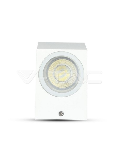 V-TAC VT-7651 7539 Lámpara LED cuadrada de pared GU10 (Max 35W) Blanca IP44