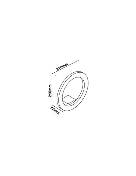 V-TAC VT-710 8225 LED rondstralende wandlamp 9W kleur wit 3000K IP20