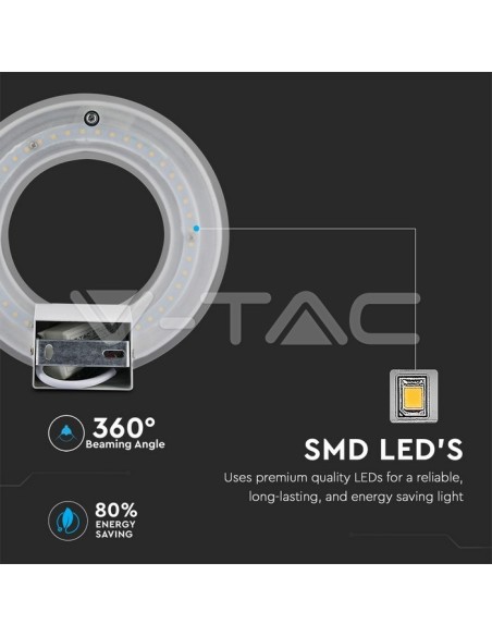 V-TAC VT-710 8225 LED-Wandleuchte 9W Farbe Weiß 3000K IP20