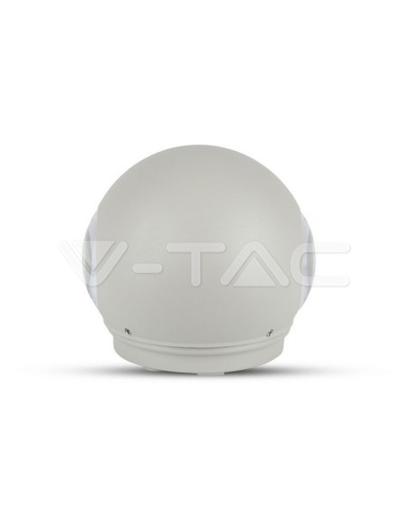 V-TAC VT-836 8302 Lámpara de pared esférica LED 6W Haz de luz doble 4000K Blanco IP65