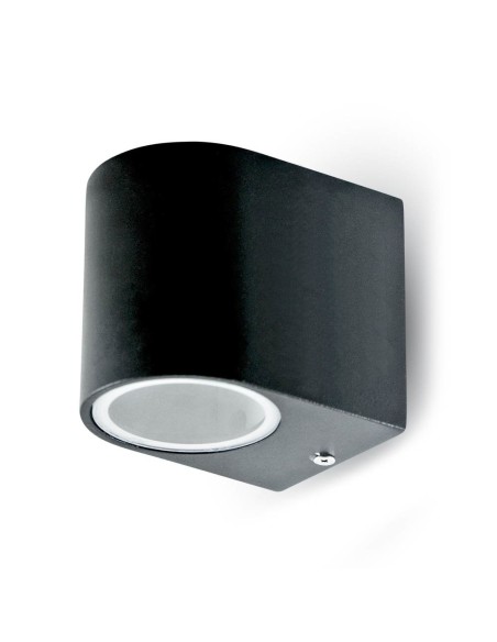 V-TAC VT-7651 7508 Runde LED-Wandleuchte GU10 (Max 35W) Farbe Schwarz IP44