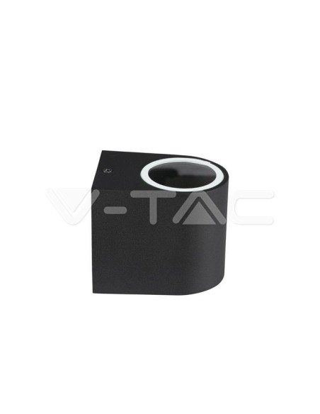 V-TAC VT-7651 7508 Runde LED-Wandleuchte GU10 (Max 35W) Farbe Schwarz IP44