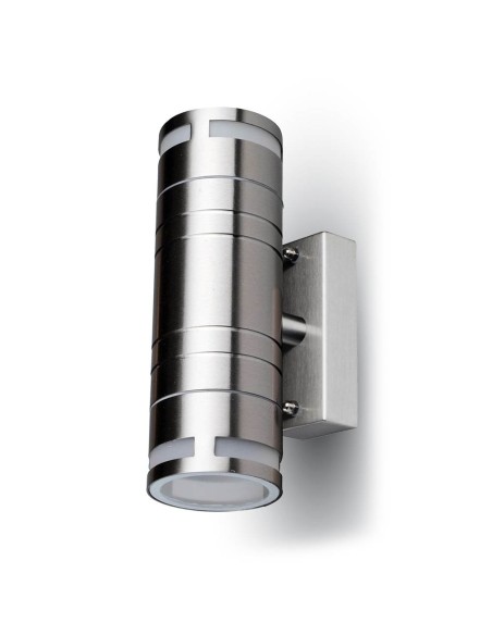 V-TAC VT-7632 7504 LED-Wandleuchte rund 2 GU10 (Max 2*35W) Farbe grau IP44