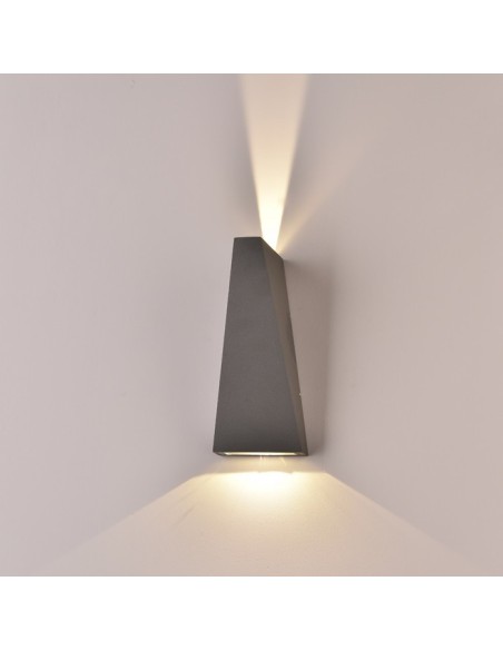 V-TAC VT-826 8300 LED Wandlamp 6W Dual Light Beam Grijs 4000K IP65