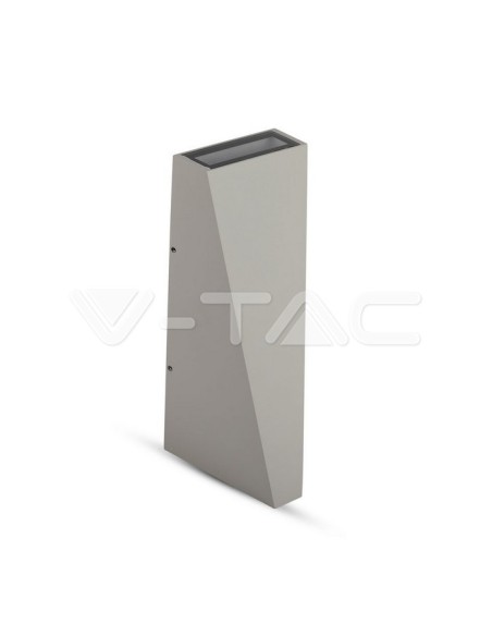 V-TAC VT-826 8300 Lampada LED da Muro 6W Doppio Fascio Luminoso Colore Grigio 4000K IP65