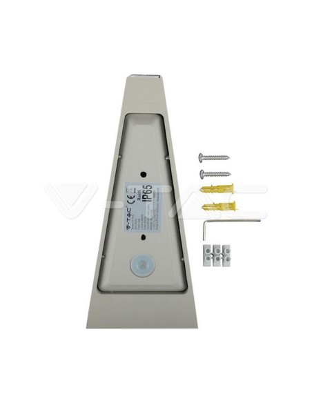 V-TAC VT-826 8300 Lampada LED da Muro 6W Doppio Fascio Luminoso Colore Grigio 4000K IP65