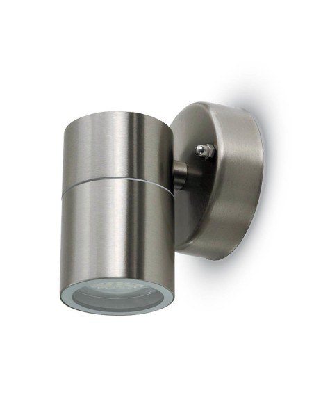 V-TAC VT-7621 7501 Portafaretto LED da Muro Rotondo GU10 (Max 35W) Colore Metallico IP44