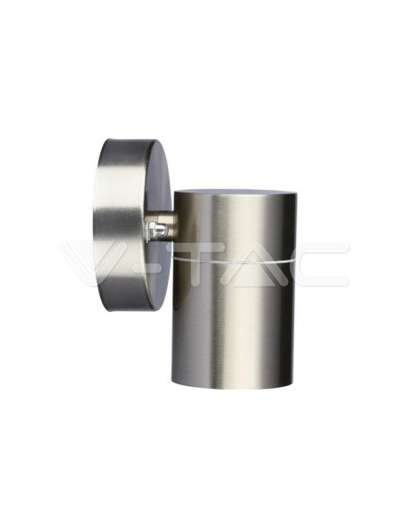 V-TAC VT-7621 7501 Bombilla LED redonda de pared GU10 (máx. 35W) Color metal IP44