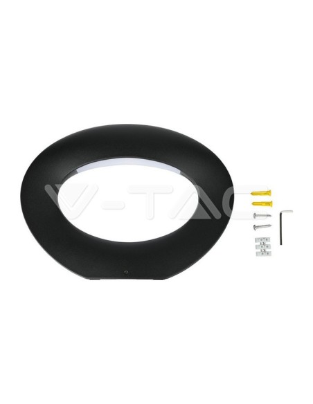 V-TAC VT-811 8310 Aplique redondo LED 10W Color Negro 4000K IP20