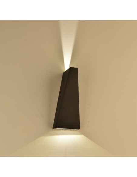 V-TAC VT-826 8298 Lámpara de pared LED 6W Doble haz de luz Color negro 4000K IP65