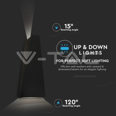 V-TAC VT-826 8298 LED-Wandleuchte 6W...