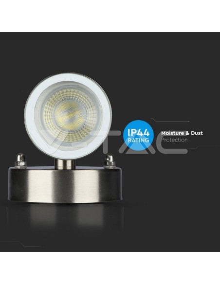 V-TAC VT-7622 7500 Applique murale ronde à LED 2 GU10 (Max 2*35W) Couleur Gris IP44